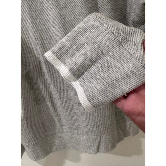 Faherty Coastal Gray Striped Long Sleeve Sweatshirt Pullover Women's Timeless, S - Picture 3 of 8
